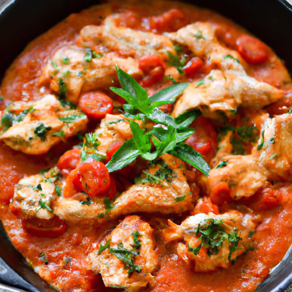 Healthy Italian Skillet Chicken with Tomatoes
